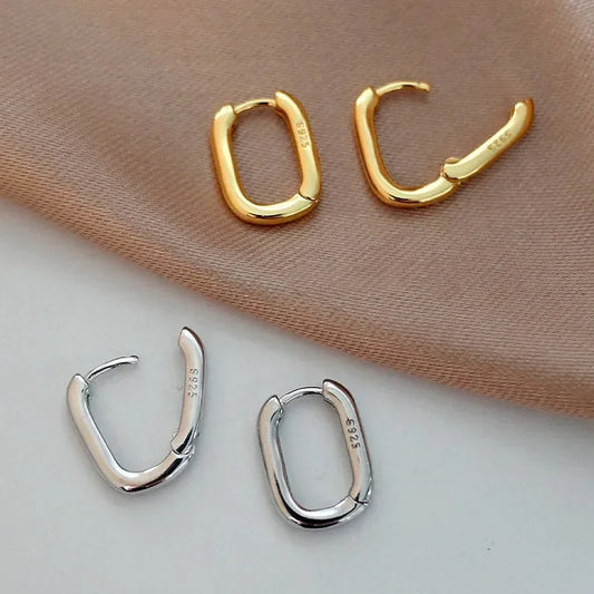 simple modern whoop earring