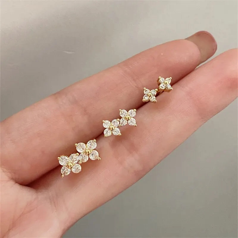 Floral Crystal earring set