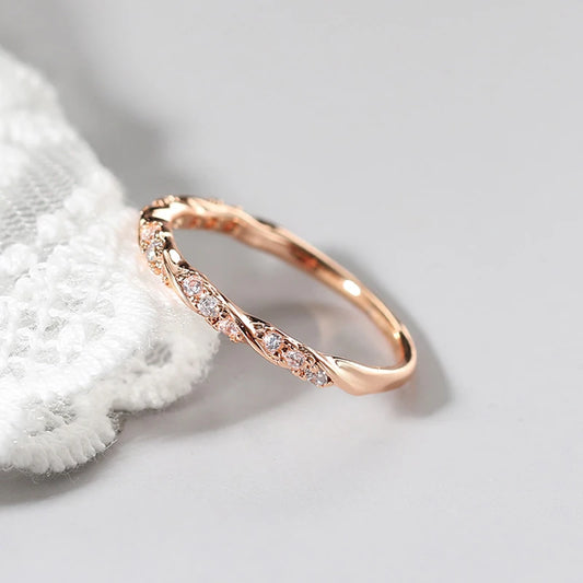 Micro Zircon  Dainty Ring